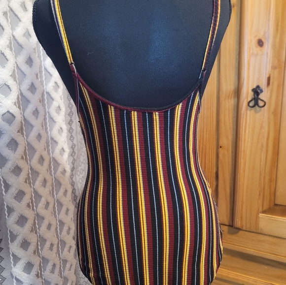 Striped Multicolor Women's Bodysuit - Picture 3 of 3